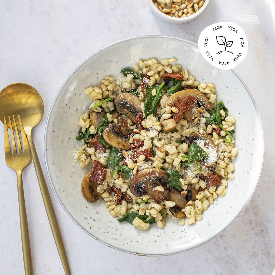 Afslank: Risotto met champignons en spinazie